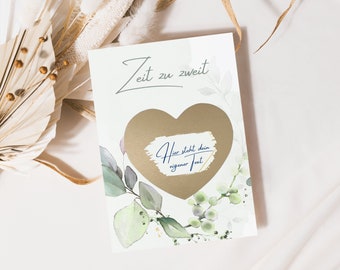 loulala® scratch cards to write on yourself, time for two, scratch card with your own text, time instead of stuff, voucher card