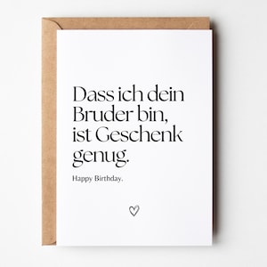 Carte d'anniversaire drôle sœur, carte d'anniversaire frère, sœur cadeau, frère cadeau, carte d'anniversaire drôle avec dicton