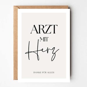 loulala® - Geschenk für Arzt, Karte Arzt danke sagen, Arzt mit Herz, Arzt Geburtstag, Arzt Geschenkidee, Dankekarte Arzt Geschenkidee