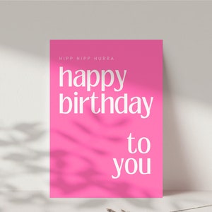 Geburtstagskarte pink für Herzensmenschen, Happy Birthday beste Freundin, Geburtstagsgeschenk für Frauen, Postkarte DINA6 Bild 2