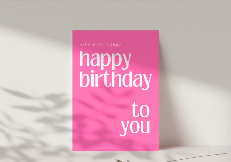 Geburtstagskarte pink für Herzensmenschen, Happy Birthday beste Freundin, Geburtstagsgeschenk für Frauen, Postkarte DINA6 Bild 2