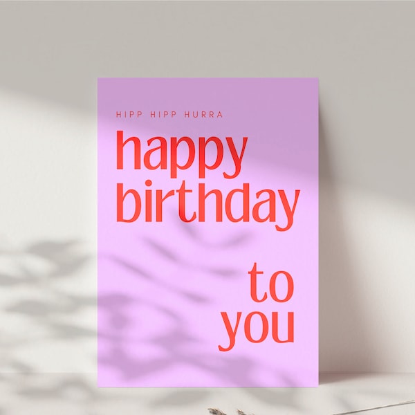 Geburtstagskarte retro für Herzensmenschen, Happy Birthday beste Freundin, Geburtstagskarte für Frauen, Postkarte DINA6