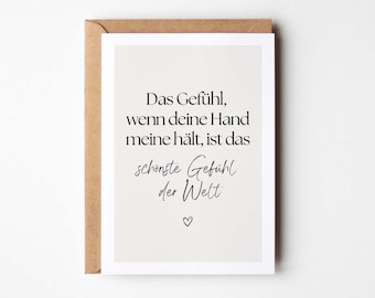 I love you card, gift for partner, Valentine's Day, anniversary, wedding anniversary gift, favorite person, love card for partner DINA6
