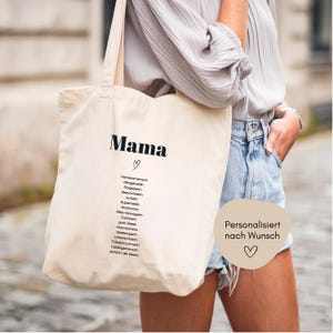loulala® Mom gift, mom birthday jute bag fabric bag, mom gift, mother bag, birthday mom mom bag, Mother&#39;s Day gift