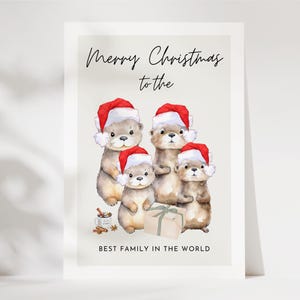 Weihnachtskarte für die beste Familie, Merry Christmas, Weihnachtskarte Familie, Weihnachtsgruß, Familienweihnachtskarte, Weihnachtsgeschenk