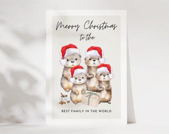 Christmas card for the best family, Merry Christmas, Christmas card family, Christmas greeting, family Christmas card, Christmas gift