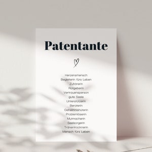 Cartão postal de madrinha para aniversário, pergunte à madrinha - você gostaria de ser madrinha?, presente para a madrinha