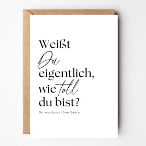 Cartolina di incoraggiamento, regalo incoraggiante, biglietto di consolazione, incoraggiamento, momenti difficili, sono qui per te, biglietto di consolazione, sei una grande carta DINA6