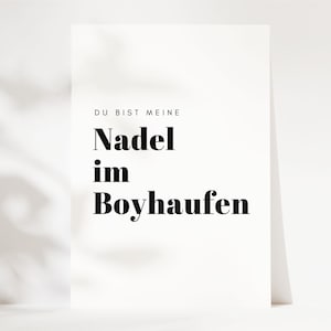 Kaart "Jij bent mijn naald in de jongensstapel", cadeau voor mannen, jubileumcadeau, herencadeau, cadeau voor geliefden - ansichtkaart A6
