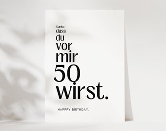 Postal De 50 Cumpleaños, Tarjeta De Cumpleaños Divertida Para El 50 Cumpleaños, Mujer Y Hombre De 50 Cumpleaños, Tarjeta De Felicitación Para El 50, Regalo De Cumpleaños 50 - México