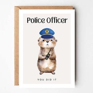 Hej.Otti® - Cadeau pour les policiers, remise de diplôme de police, formation de police réussie, idée cadeau de police, carte de félicitations de police remise de diplôme