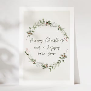 Elegante Weihnachtskarte minimalistische, Frohe Weihnachten, Weihnachtskarte, Weihnachtsgruß, Weihnachtsgeschenk, Merry Christmas