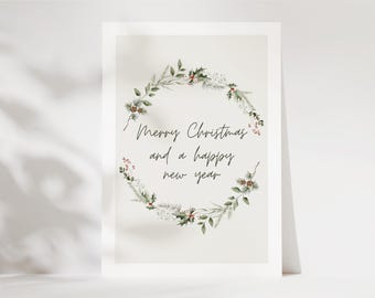 Elegant Christmas card minimalist, Merry Christmas, Christmas card, Christmas greeting, Christmas gift, Merry Christmas