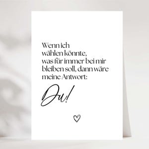 Postkarte Für immer bleiben, Ich liebe dich Geschenk, Lieblingsmensch, Geschenk für Partner, Geschenk für Freund, Hochzeitstag, Jahrestag