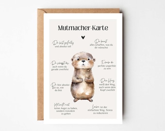 Hej.Otti Encouragement Card, Motivational Card, Encouragement Gift, Card for Girlfriend, You Can Do It Card, Self-Love Card, Comfort Card