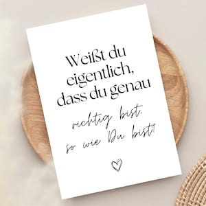 Encouraging gift, comfort card, encouragement, you are good as you are, self-love card, you are exactly right postcard, affirmations