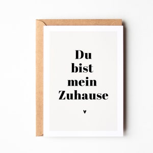 Tarjeta de felicitación de amor "Eres mi hogar", regalo para tu pareja, regalo para tu persona favorita Postal DINA 6