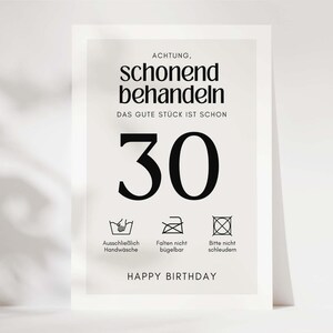 30 Geburtstag Postkarte, Grusskarte zum 30, Geburtstagsgeschenk 30, 30 Geburtstag Frau und Mann, lustige Geburtstagskarte zum 30. Geburtstag