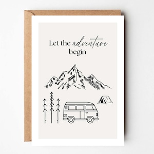 Postcard camping gift, gift for campers, camper decoration, camper gift, gift for campers, adventure, vanlife, camping gift