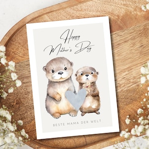 Dolce regalo per la festa della mamma Otter Card "Buona festa della mamma - La mamma migliore del mondo", regalo per la festa della mamma, biglietto per la festa della mamma, regalo per la festa della mamma