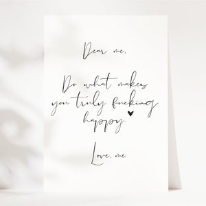 Mutmacher Postkarte, Mut machen, Kraft geben, neue Wege, positive Affirmation, Mantra Karte, Do what makes you truly fucking happy -loulala®