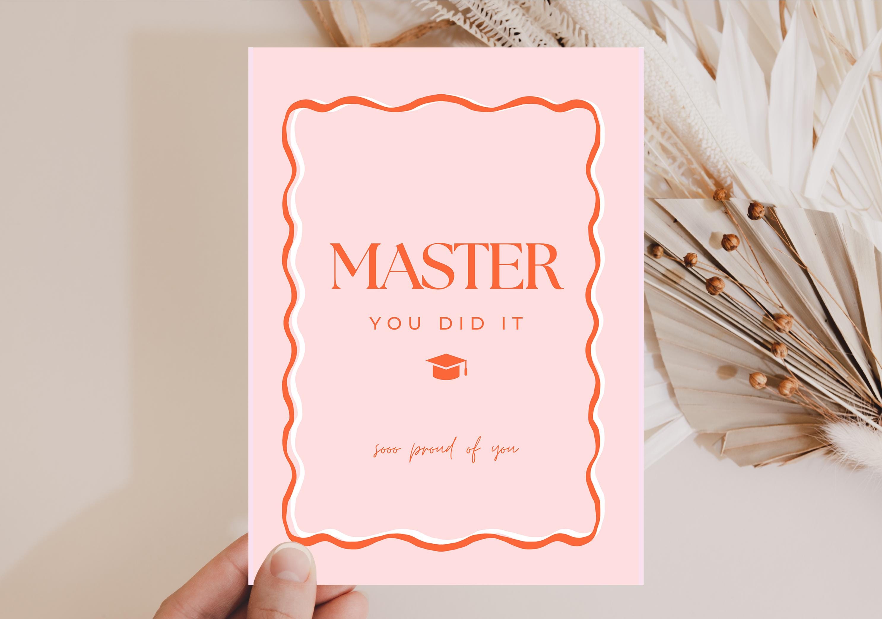 Master 2026, Master's Degree Passed Card – Congratulations on Your ...