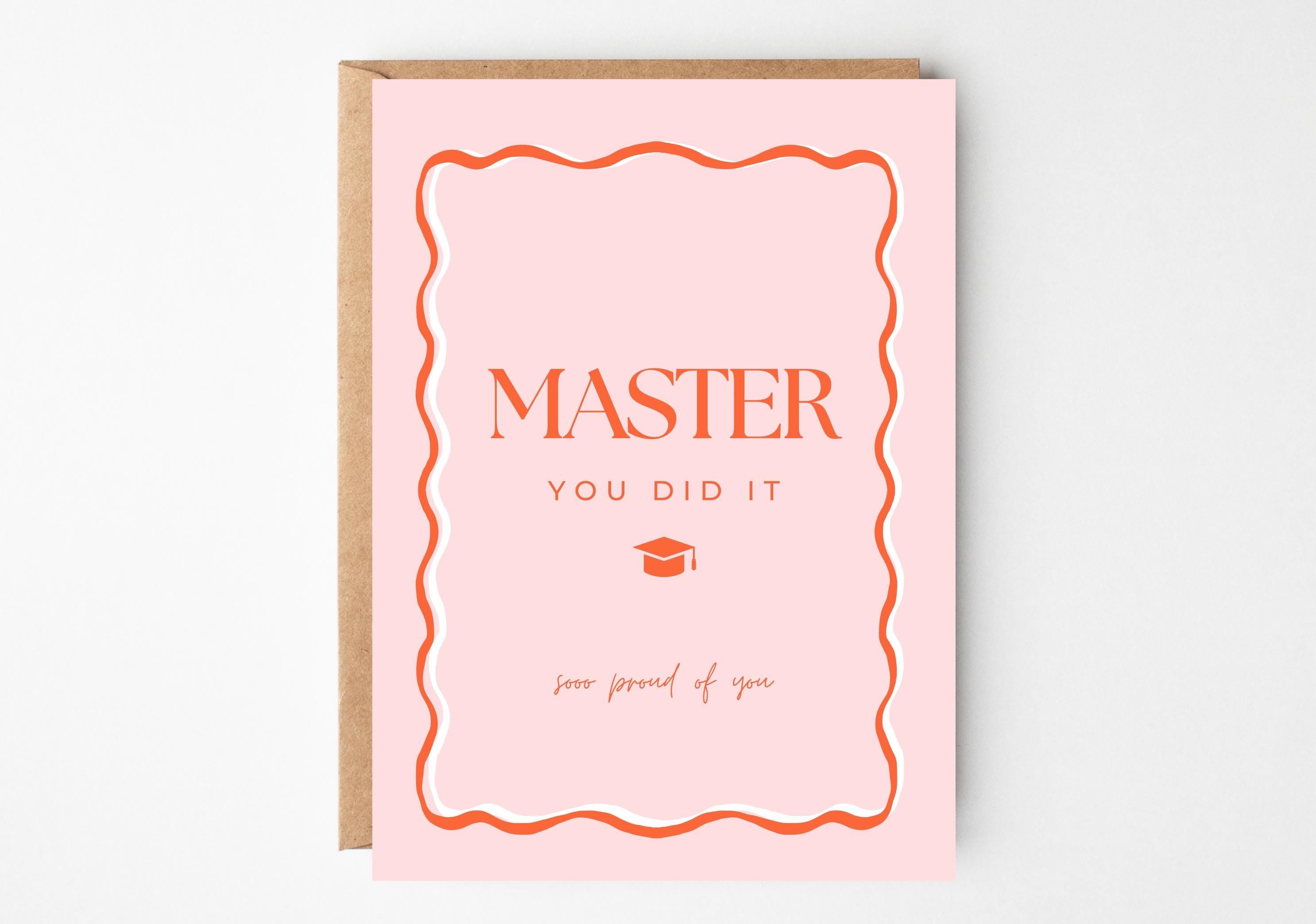 Master 2026, Master's Degree Passed Card – Congratulations on Your ...