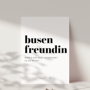 Beste Freundin Geschenk, Grußkarte beste Freundin, Busenfreundin Postkarte DIN A6, Geburtstagskarte für die Beste Freundin