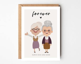Friendship card best friend, birthday card for friend forever, Happy Birthday, friendship gift, friendship gift