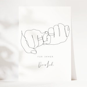 Forever You & Me, regalo boda aniversario, aniversario, regalo para pareja, regalo marido, regalo esposa, te amo, postal A6