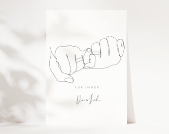 Forever You & Me, Wedding Anniversary Gift, Anniversary Gift, Gift for Partner, Husband Gift, Wife Gift, I Love You, Postcard A6