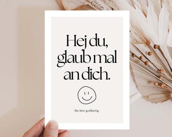 Encouragement postcard, encouragement gift, consolation card, encouragement, new beginning, new paths, consolation card, farewell, you can do it - A6 card