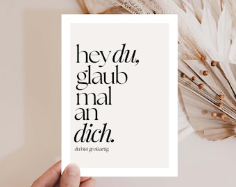 Encouragement postcard, encouragement gift, consolation card, encouragement, new beginning, new paths, consolation card, farewell, you can do it - A6 card