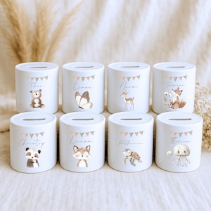 Spardose Mädchen Junge personalisiert Geschenk zur Geburt, Taufe, Taufgeschenk Baby Babygeschenke, Kind Geburtstagsgeschenk, Geburt Geschenk