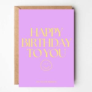 Geburtstagskarte für die beste Freundin Happy Birthday du toller Mensch, Beste Freundin Geschenk, Geburtstagsgeschenk Freundin - DINA6 lila