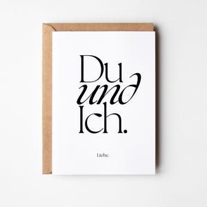 Carte postale You I Love - Je t'aime cadeau, anniversaire, mariage, Saint Valentin, personne préférée, cadeau pour partenaire, cadeau ami