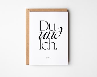 Postcard You I Love - I love you gift, anniversary, wedding, Valentine's Day, favorite person, gift for partner, gift friend