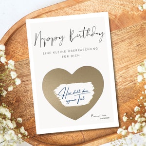 Personalized scratch card, write it yourself I birthday card | Personalized Surprise Card | personalized voucher