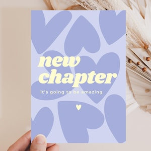 Next Chapter, Mutmacher Karte Neuanfang, Abschied Karte, Glückwunsch neuer Job Karte, Aufmunterung Karte, Neue Wege gehen, Jobwechsel