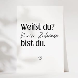 Postkarte mein Zuhause bist du, Geschenk für den Partner, Ich liebe dich Geschenk, Valentinstag Geschenk, Jahrestag, Hochzeitstag Geschenk