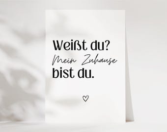 Postal eres mi hogar, regalo para tu pareja, regalo te quiero, regalo san valentin, aniversario, regalo aniversario boda