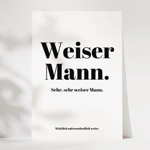 Postal Divertida para Él, Regalo para Hombres, Regalo para Él, Regalo de Novio, Regalo de Hermano, Regalo de Padre, "Hombre Muy Sabio"