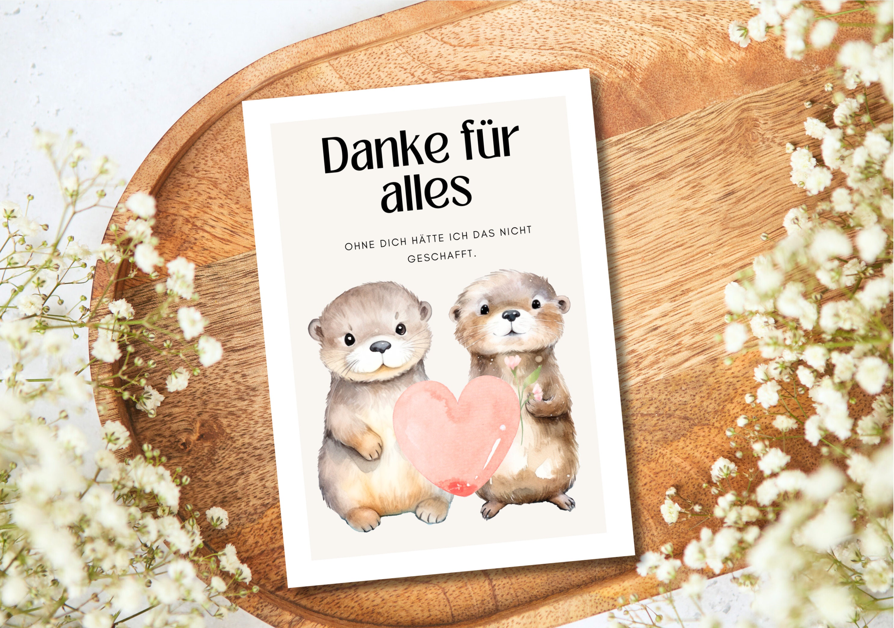 Dankeskarte Mit Hundemotiv - Leer Innen Zum Selbstgestalten, Inkl. Umschlag | Handmade In UK