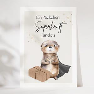 loulala® Superkraft Mutmacher für dich, Mutmacher Geschenk, Trostkarte, Mut machen, Gute Besserung, Aufmunterungskarte, Kraft verschicken