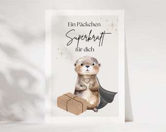 loulala® Superpower encouragement for you, encouragement gift, consolation card, encourage, get well soon, cheering card, send strength