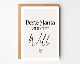 Mom birthday, Mom gift, Mother's Day gift, Best Mom in the world, Mother's Day card, Thank you mom, Mom birthday gift