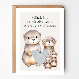 Großeltern Geschenk, Glück ist so eine Großeltern wie euch zu haben, Großeltern danke sagen, Oma Opa Geschenk, Großmama, Großpapa Hej.Otti®