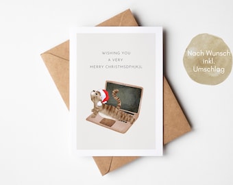 Carte de Noël amusante pour les propriétaires de chats, carte de Noël chat, carte pour Noël, Joyeux Noël, carte amusante pour Noël