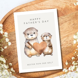 Father's day gift cute otter card best dad in the world, father's day gift, father's day card, father's day gift ideas, fathers day gift image 7