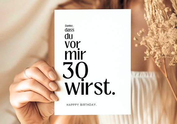 30 Geburtstag Postkarte, Grusskarte zum 30, Geburtstagsgeschenk 30, 30 Geburtstag Frau und Mann, lustige Geburtstagskarte zum 30. Geburtstag